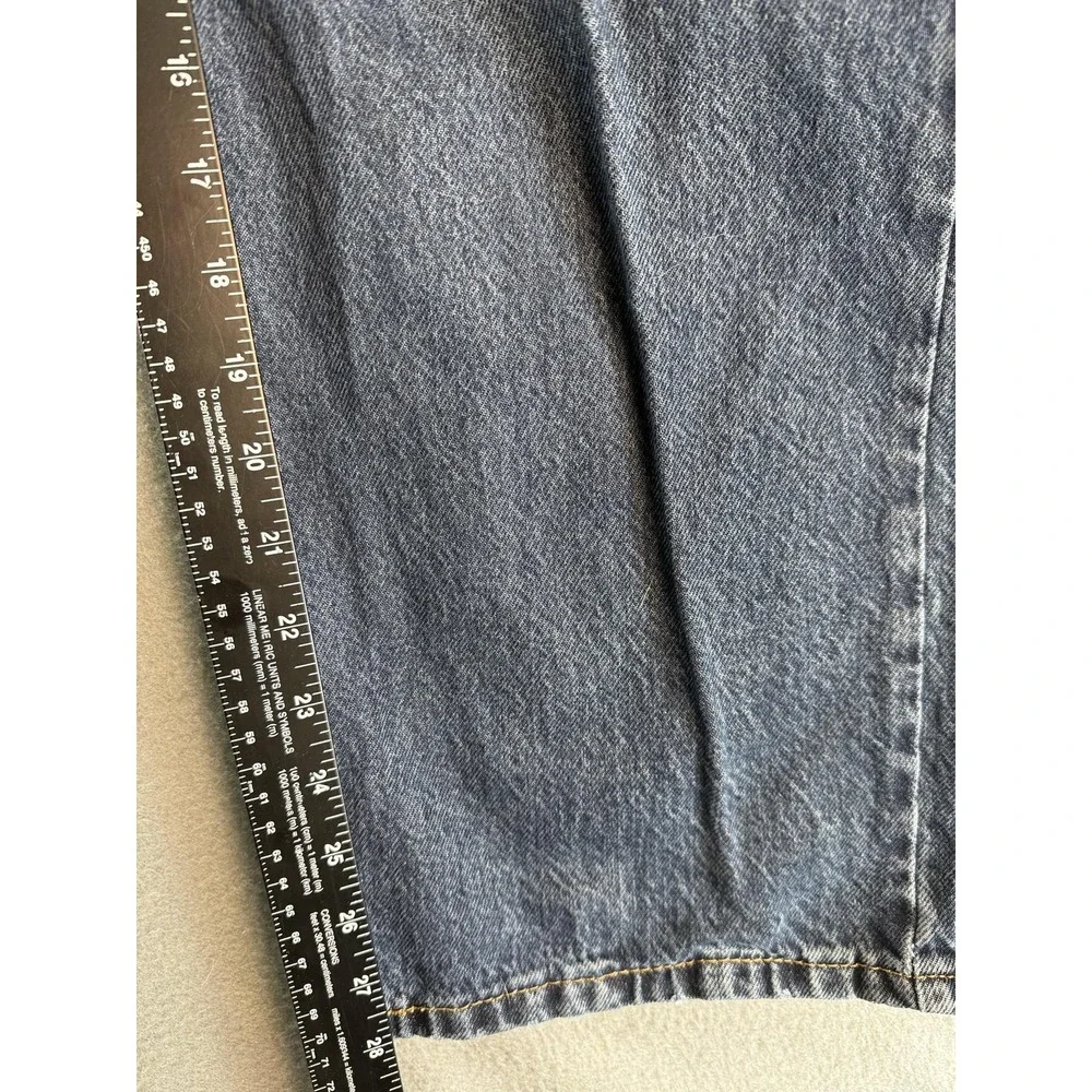 Levi's 565 Jeans Mens 38x32 Med Wash Blue Relaxed Straight Distressed Denim